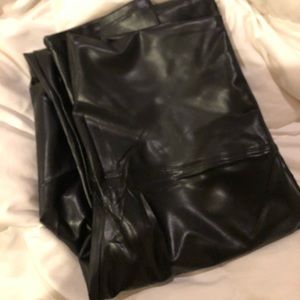 Faux leather leggings